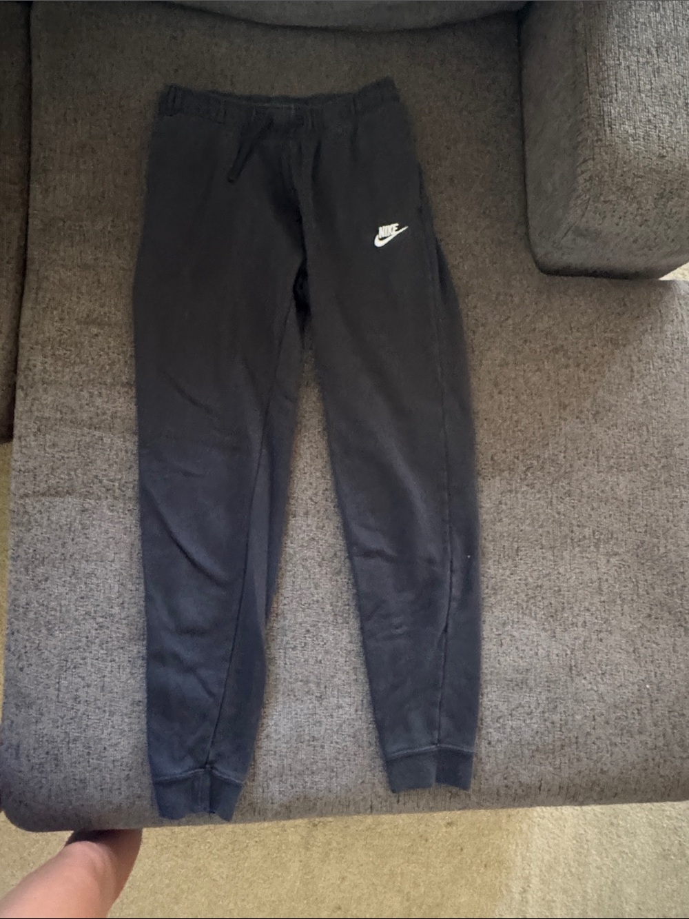 Nike Black Sweatpants with White Swoosh